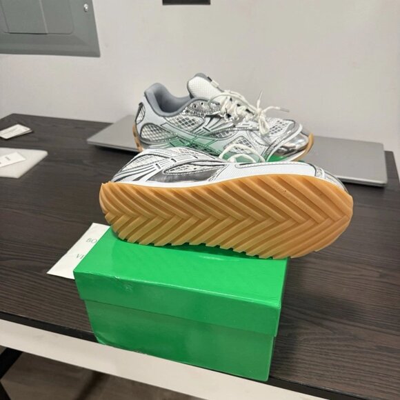 Bottega Veneta Orbit Metallic Net Runner Sneakers | Neiman  🔥Bottega Veneta Orbit Low Top Runner Sneakers